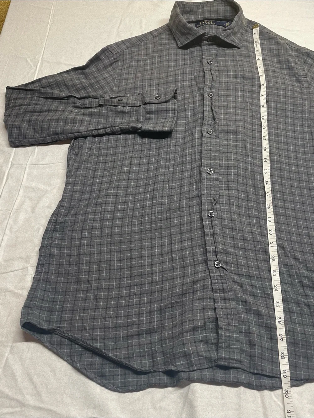 Polo by Ralph Lauren Men's Slate Gray Plaid Button-Down Shirt